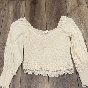 Bohme Cream Smocked Women's Top